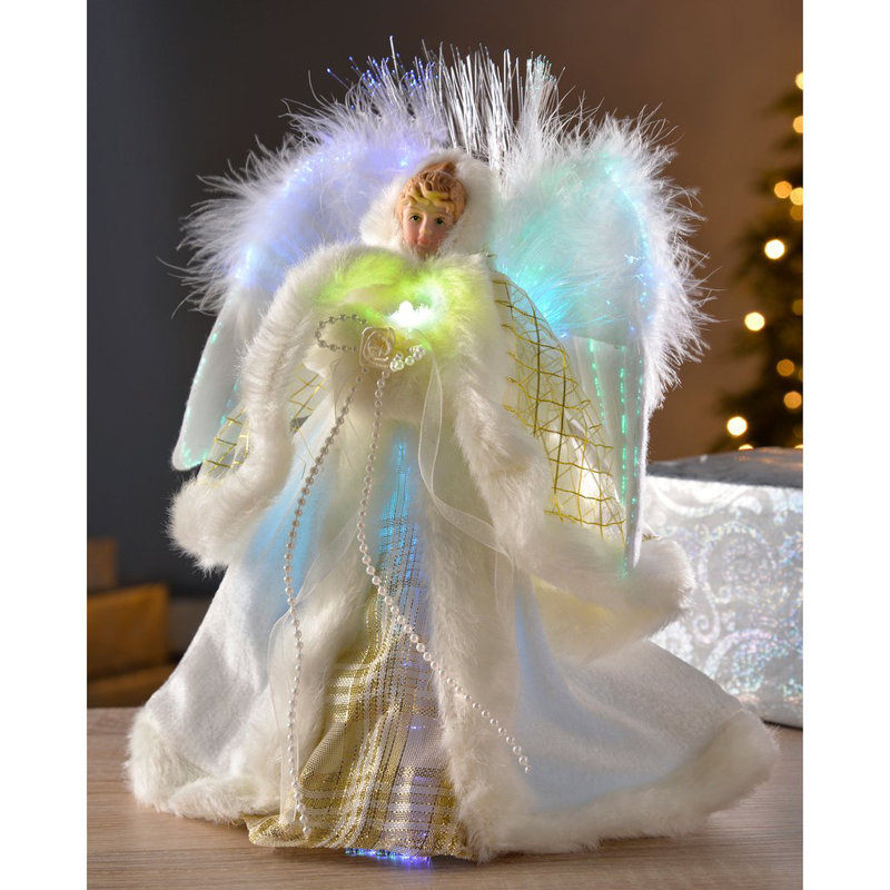 The Seasonal Aisle PreLit Fibre Optic Angel Christmas